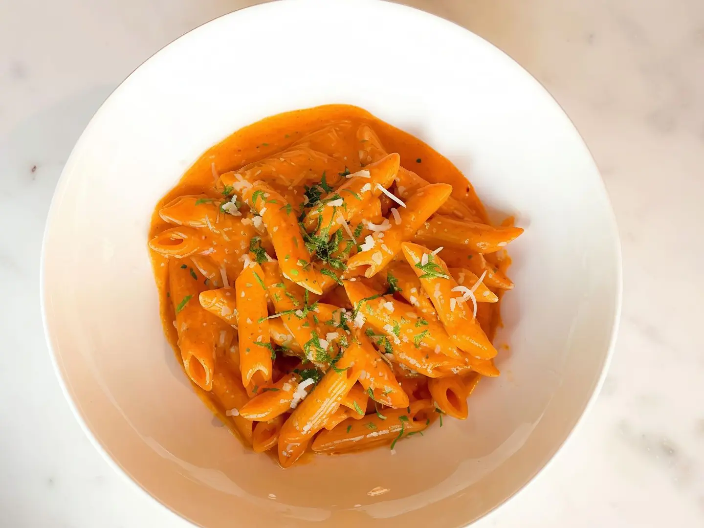 Gluten Free Penne Arabiata Pink Sauce