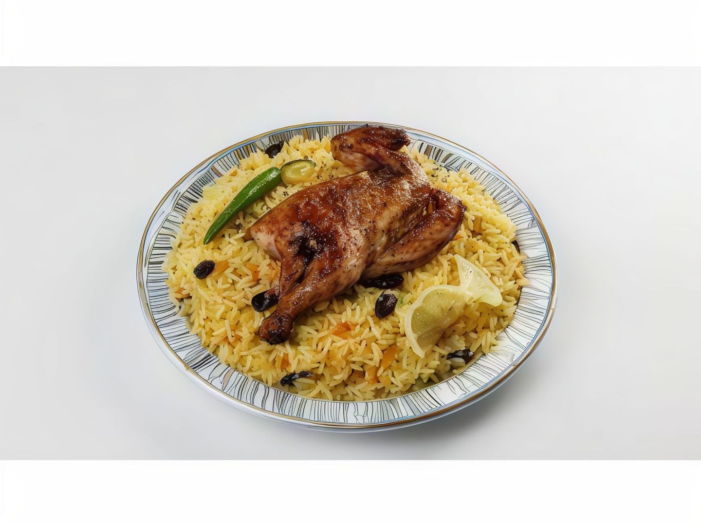 Half Chicken Mazbi Rice Bukhari