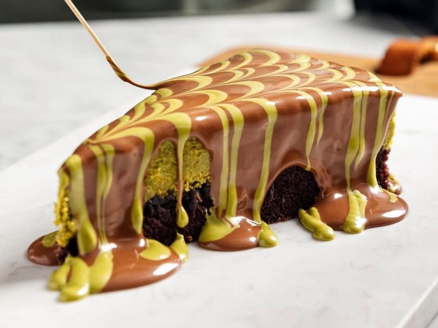 Kunafah Pistachio Cake
