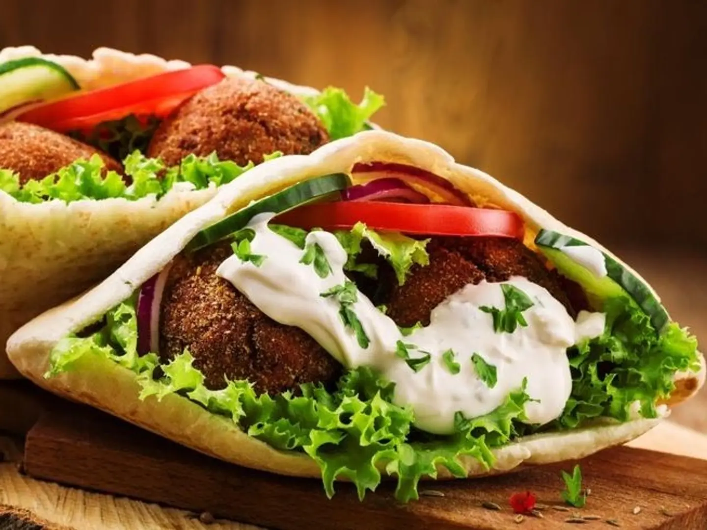 Mix Falafel Iraqi Bread With Boiled Eggs