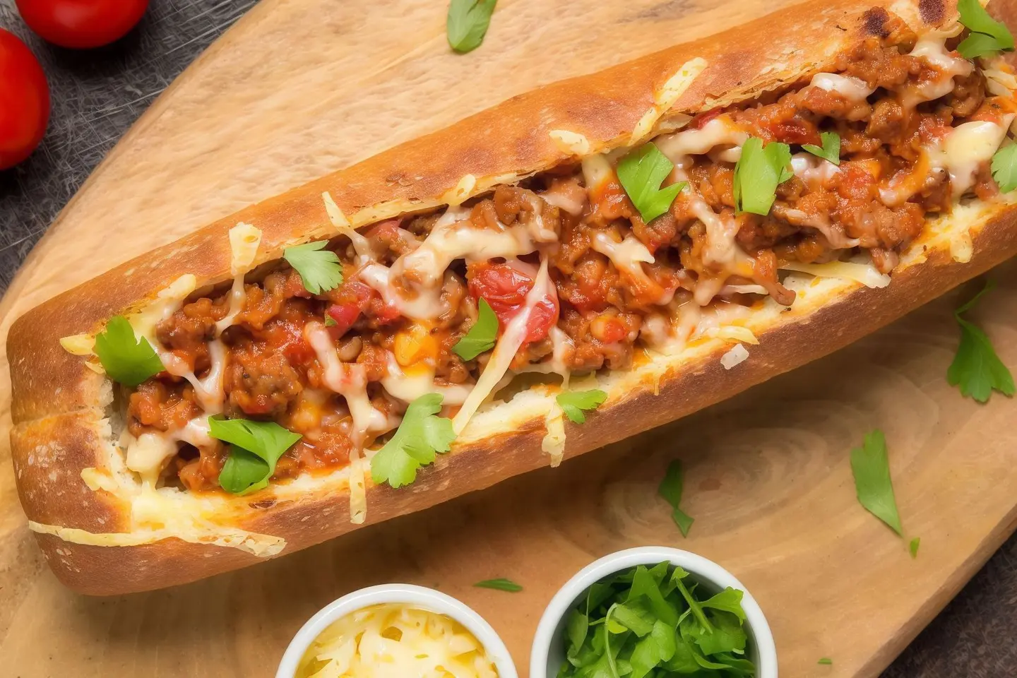 Minced Meat Sandwich With Cheese And Jumbo Samuli Bread