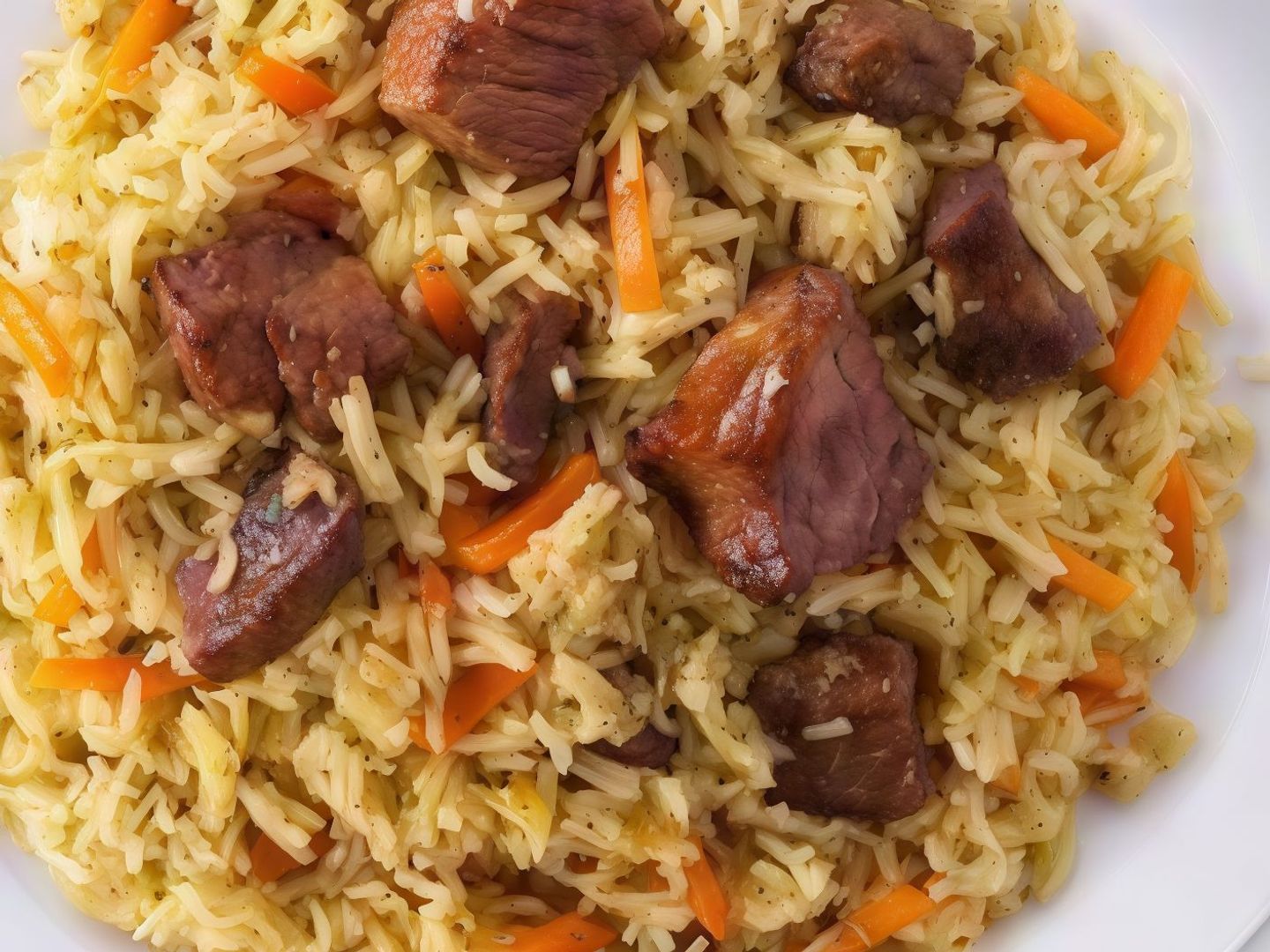 لحم مع رز برياني