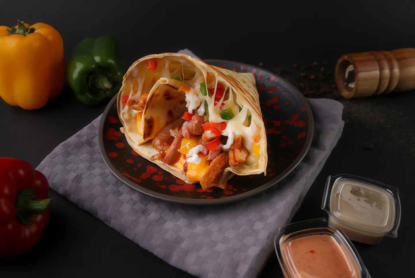 Chicken Fajita Crepe