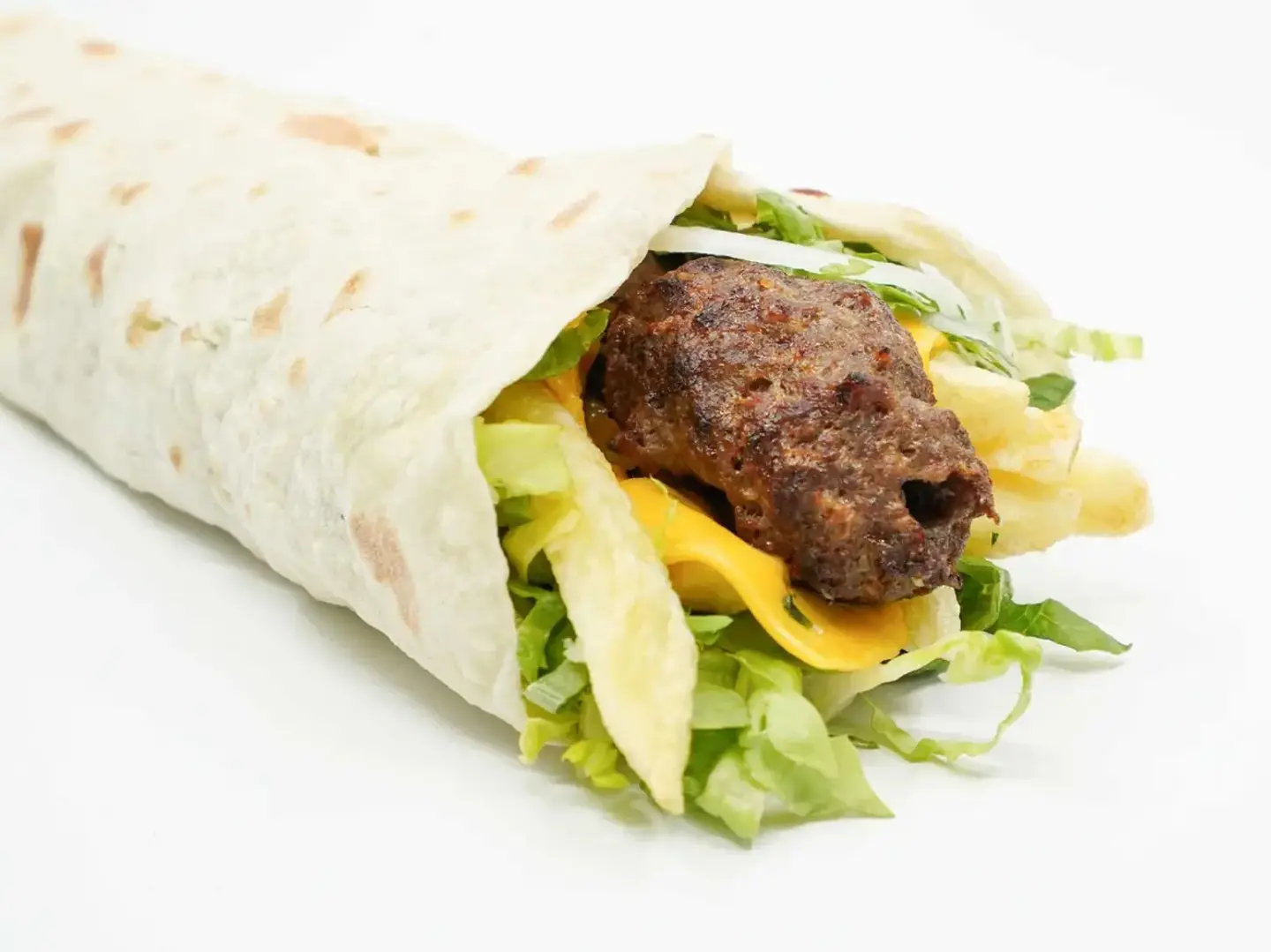 ساندوتش مبشور بالجبنة لحم