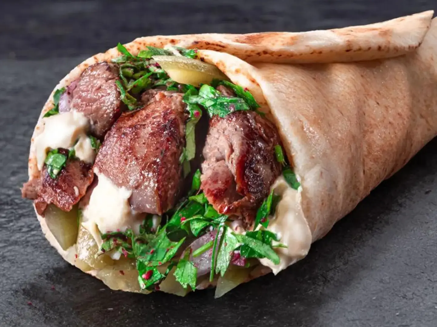 ساندوتش أوصال لحم