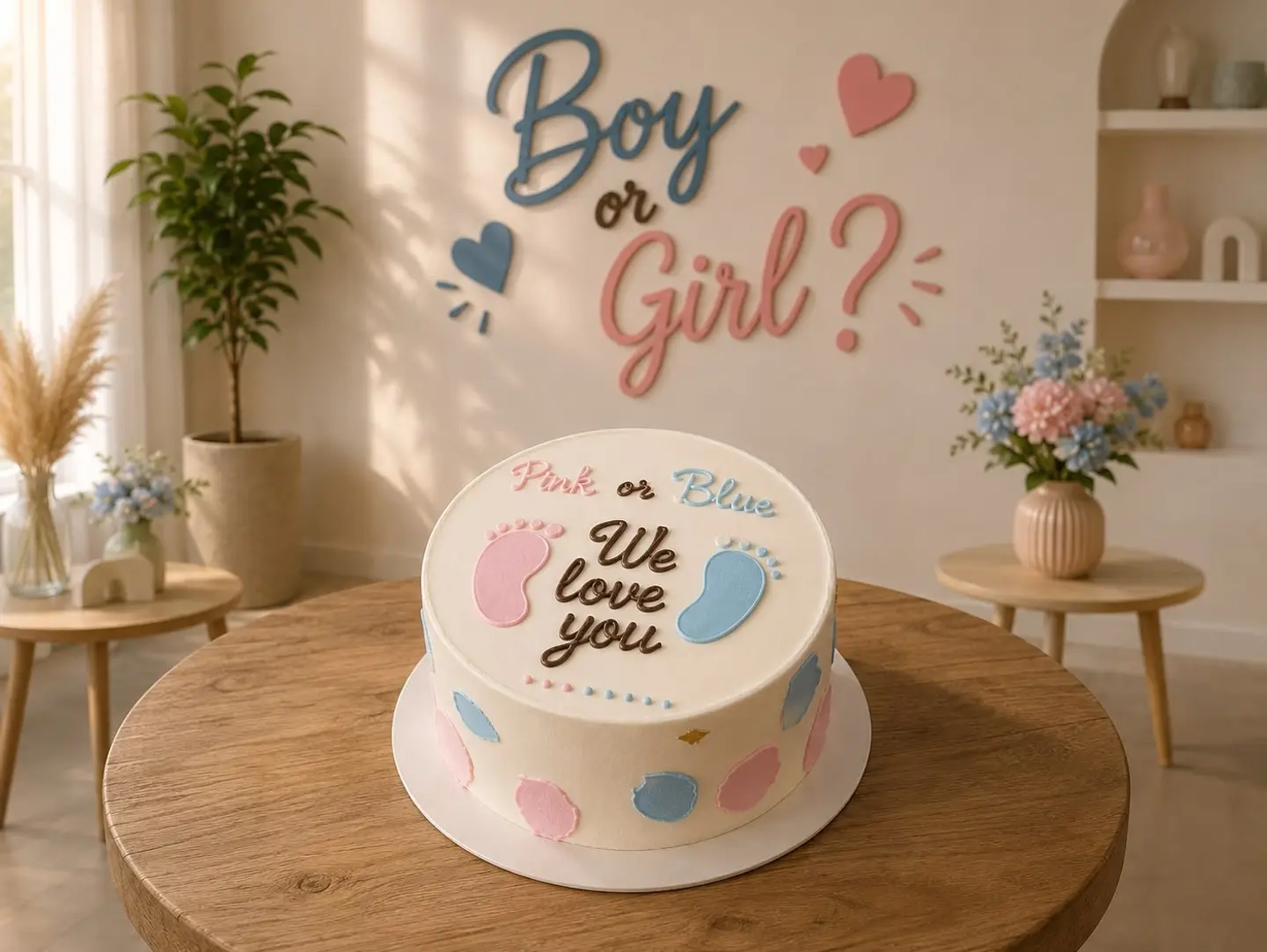 Gender Reveal Cake