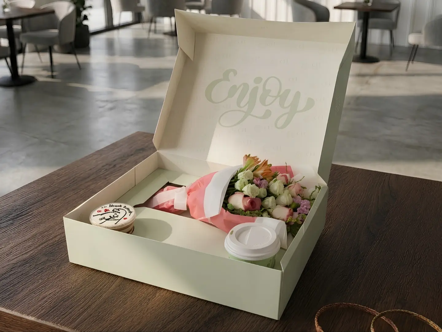 Friendship Box Large Box (Flowers, Coffee, Cupcake)