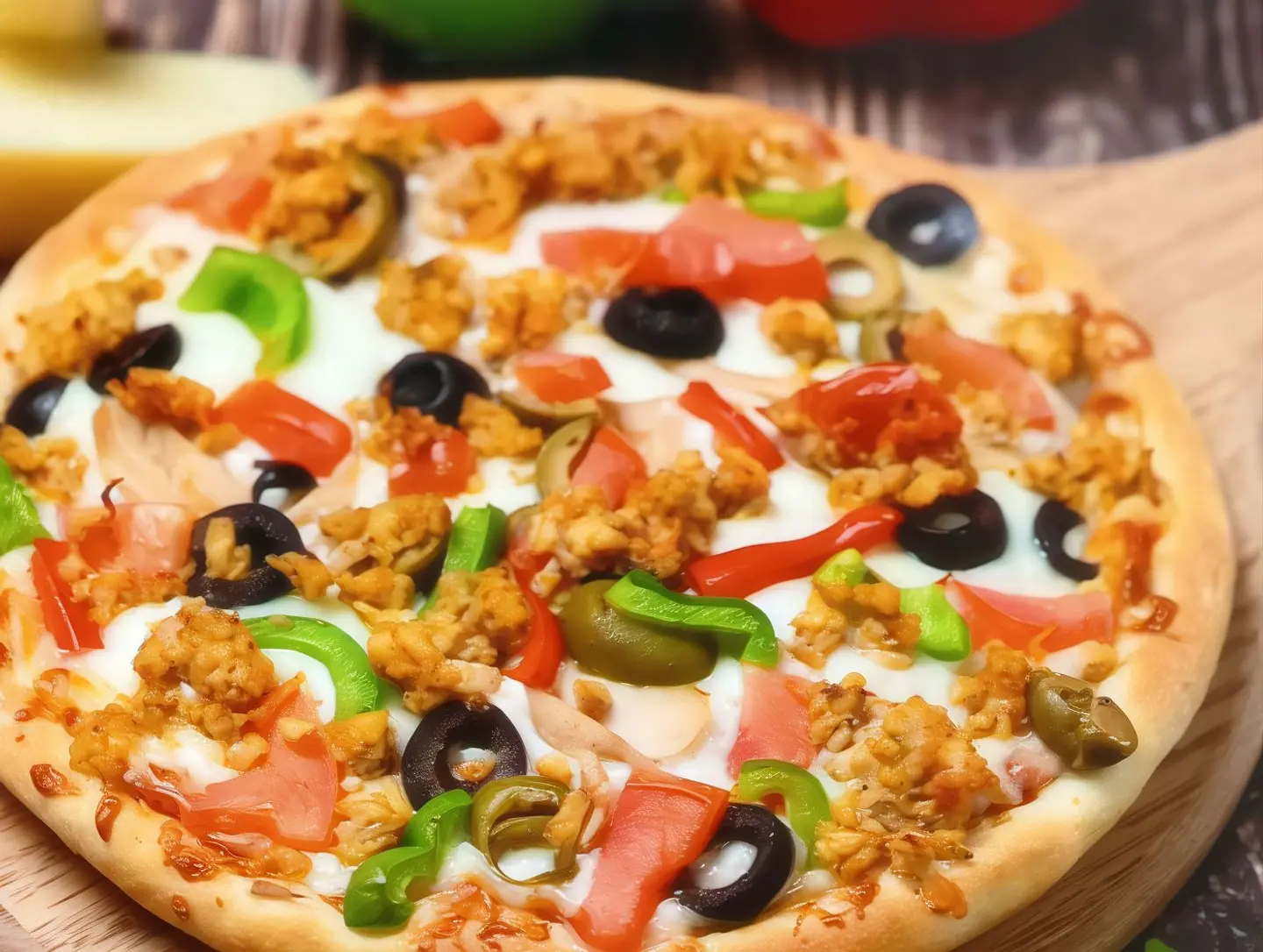 بيتزا دجاج صغيرة