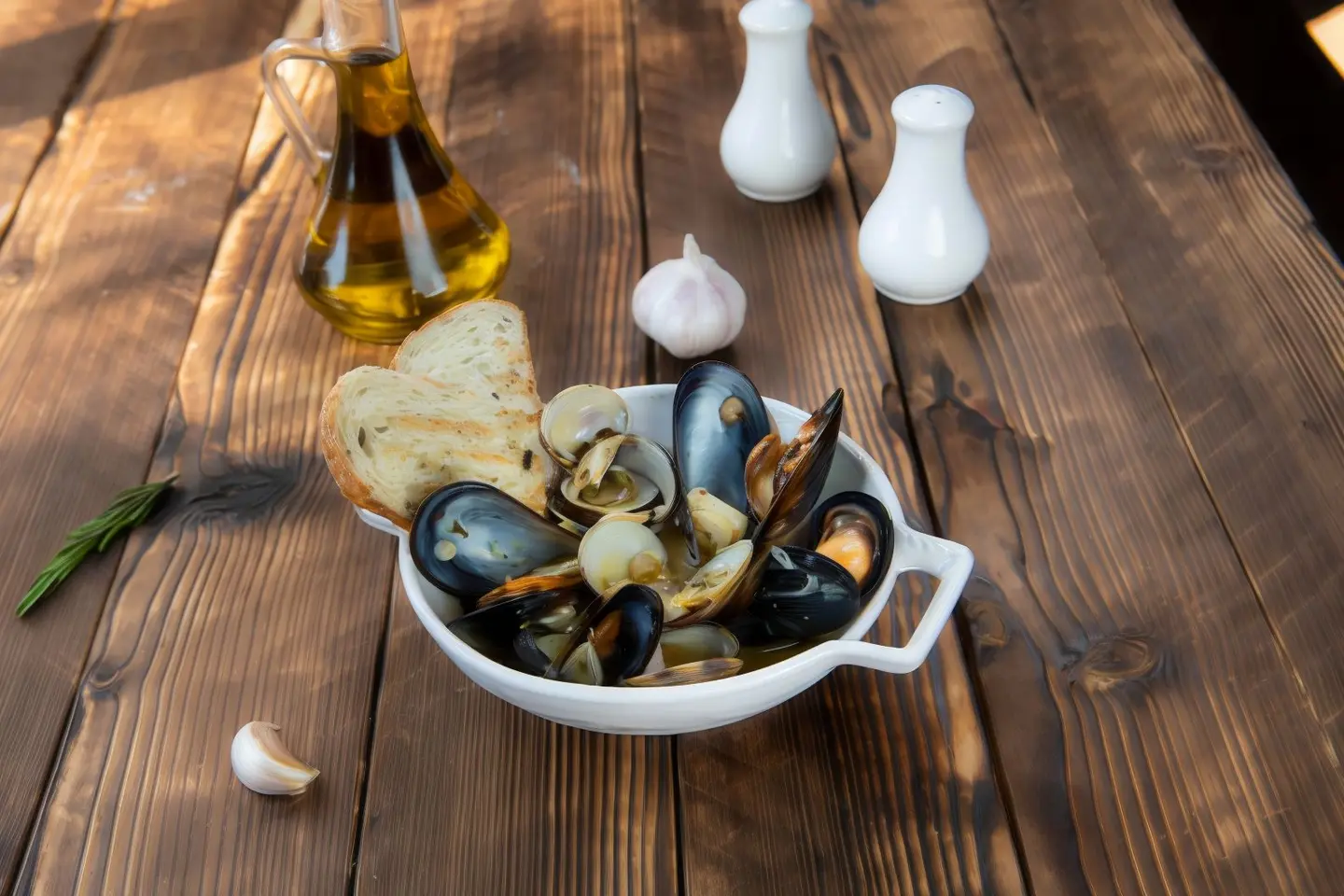 Italian Style Sauteed Clams And Mussels