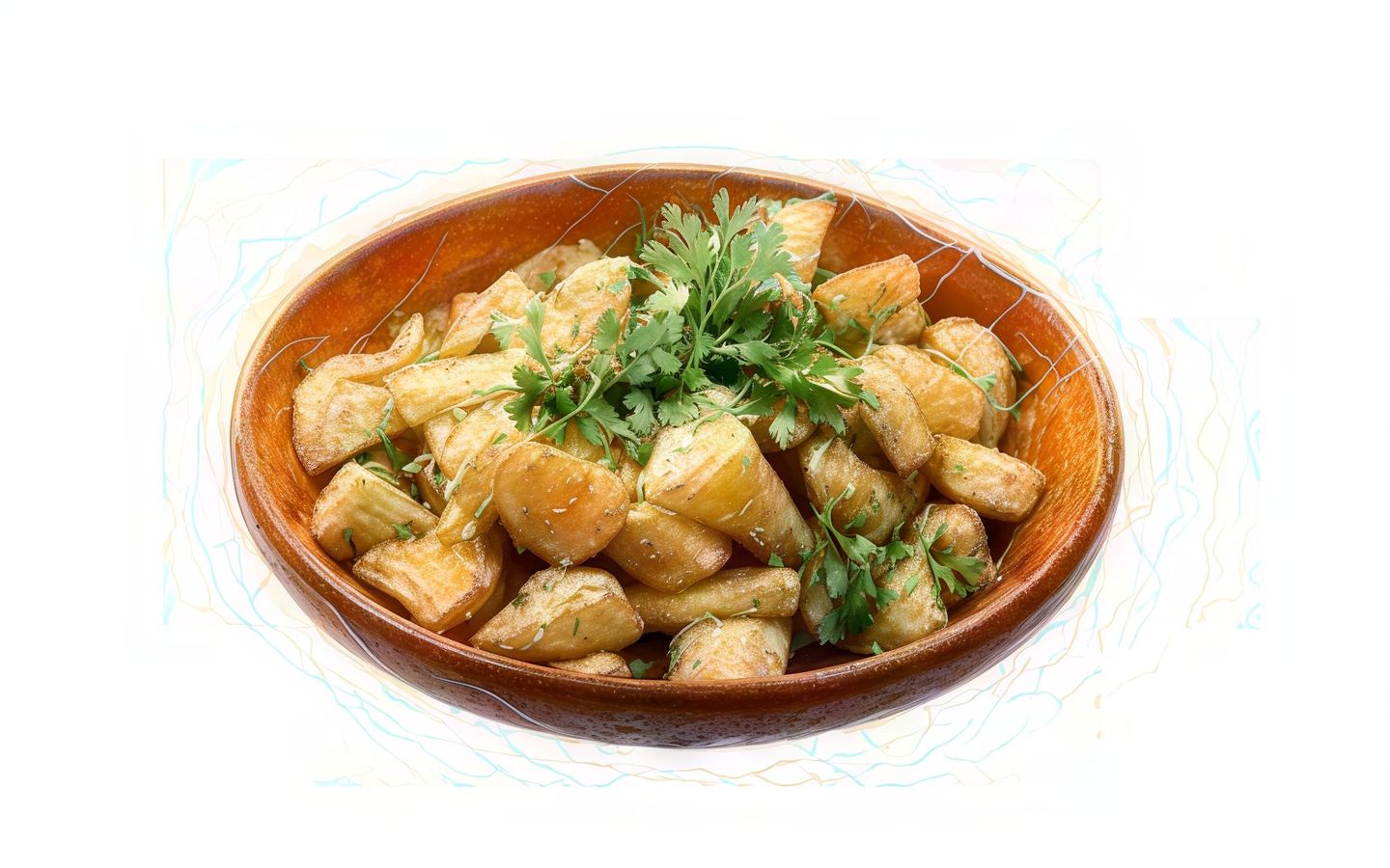 بطاطا محمرة بالكزبرة