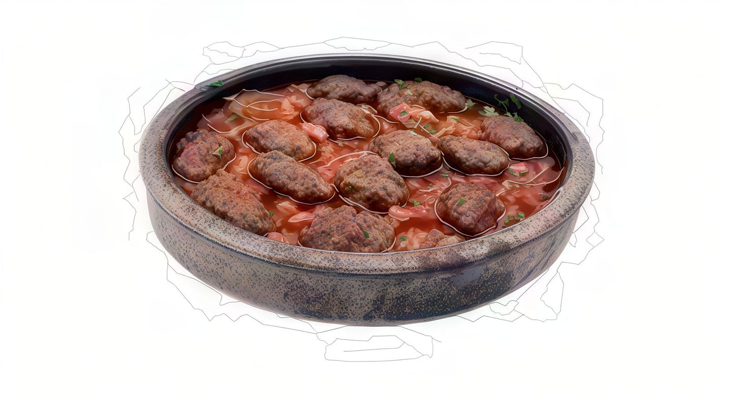 طاجن كفته لحم صغير