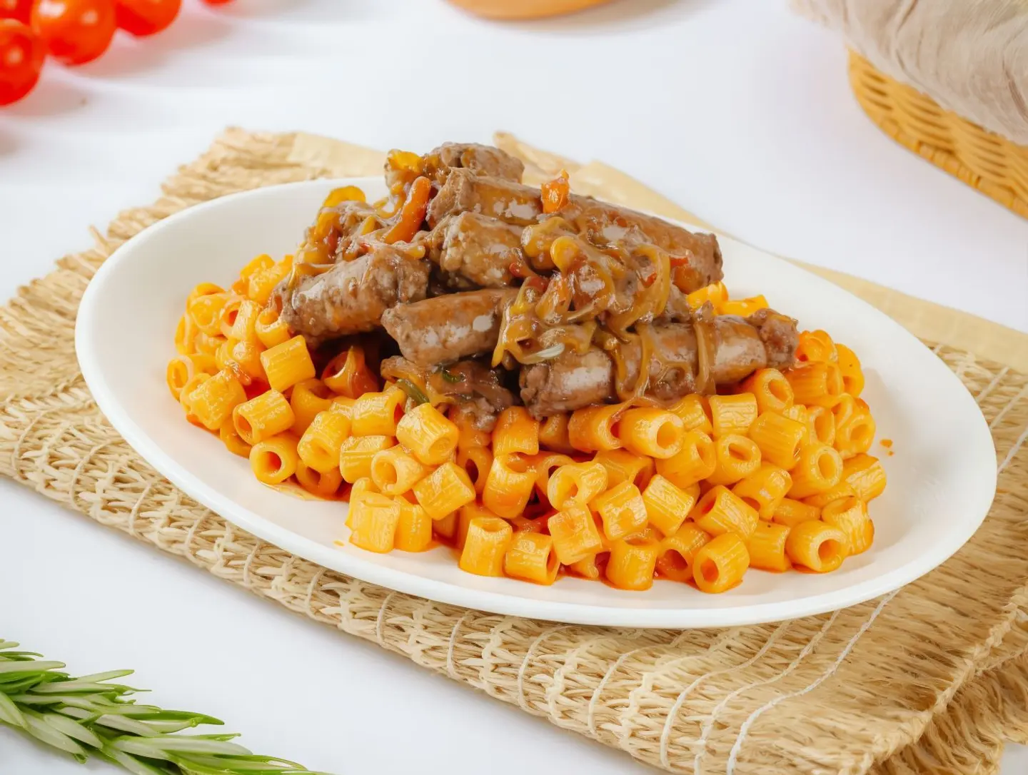 Macrona With Sausage