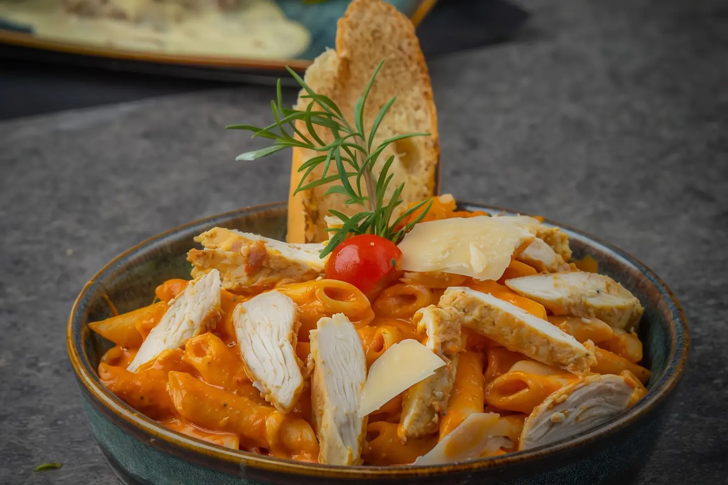 Pink Pasta With Chicken Sauce