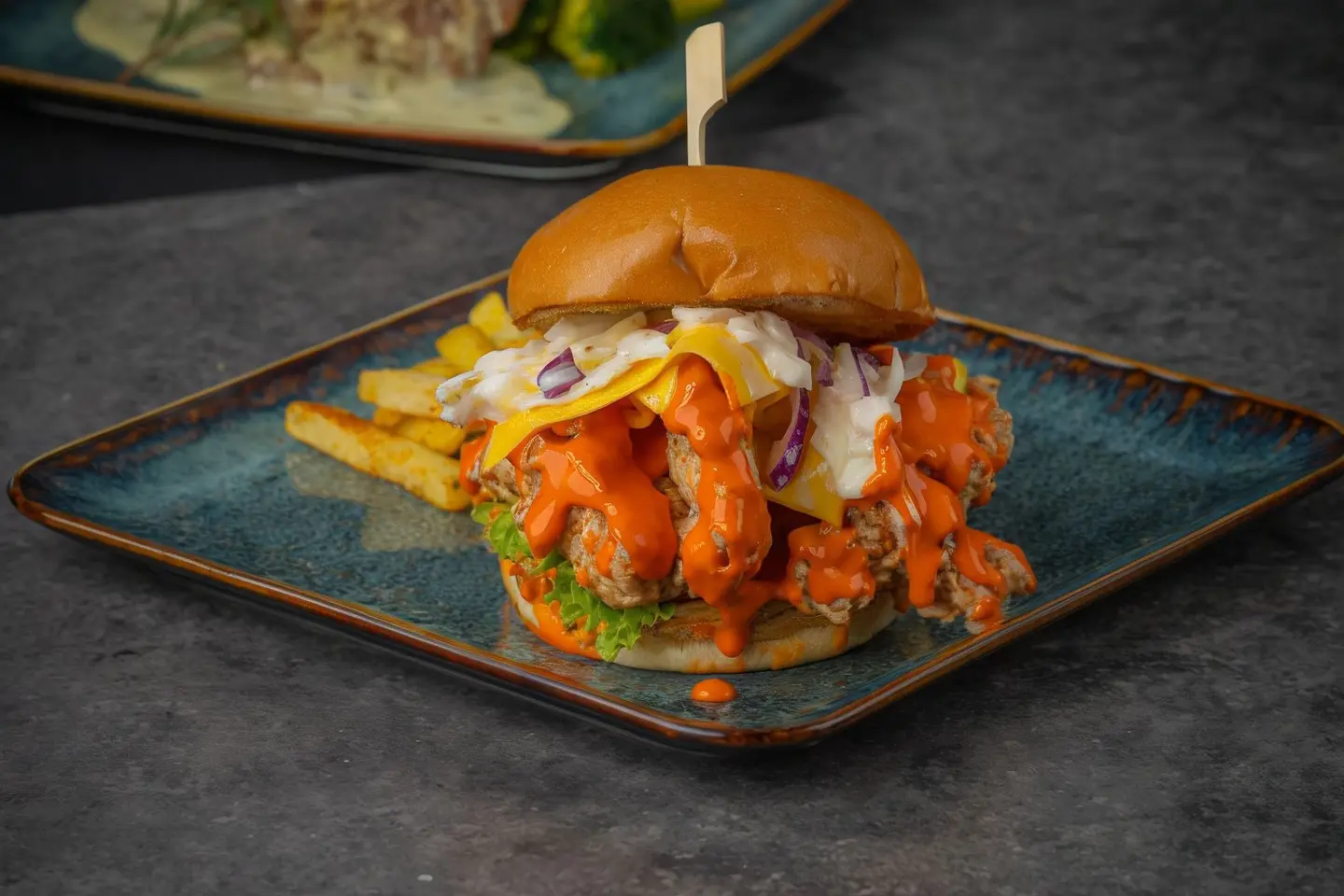 Buffalo Chicken Burger Sandwich