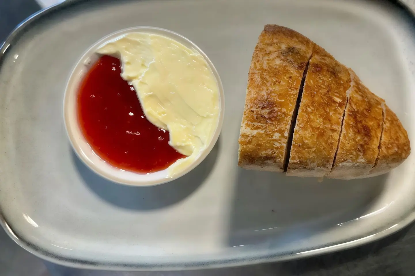 Sourdough Plate 2 Slices With Butter And Sessional Jam