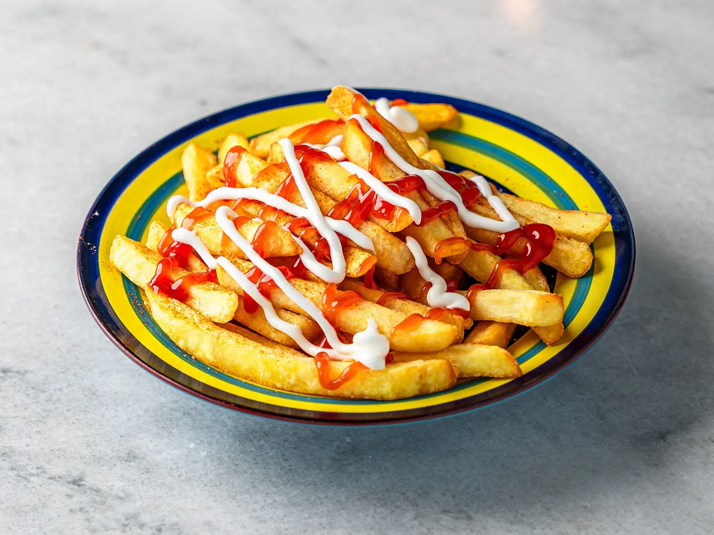 Potatoes With Ketchup And Mayonnaise