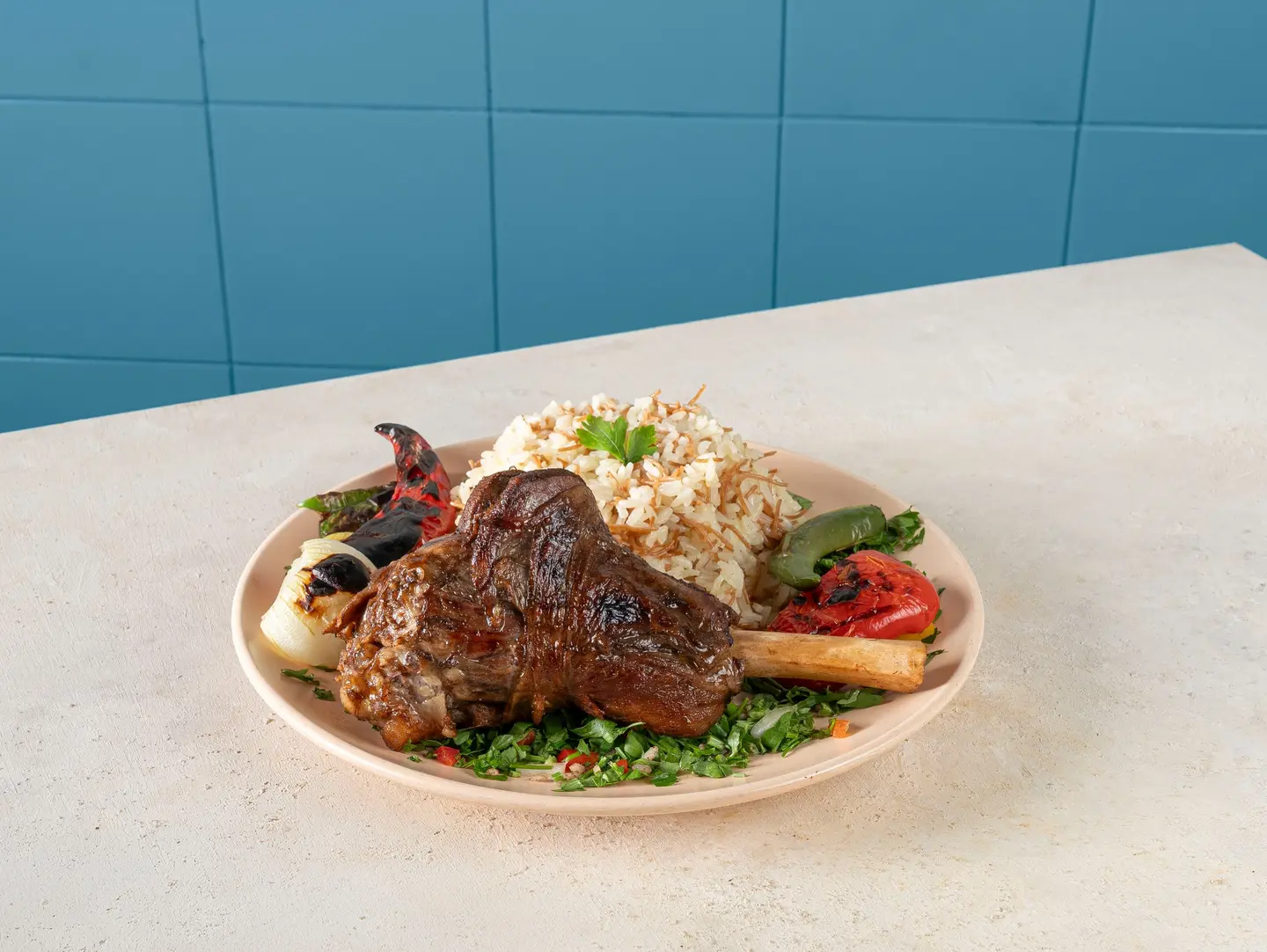 Grilled Lamb Shank