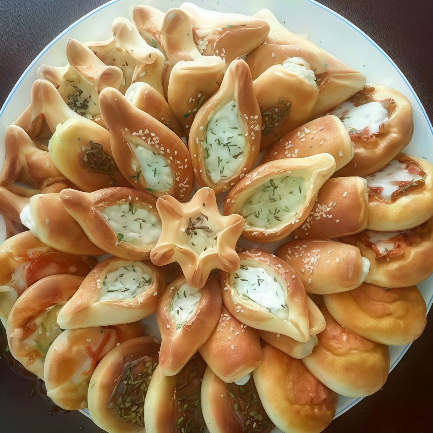 صحن مشكل قوارب  - صغير