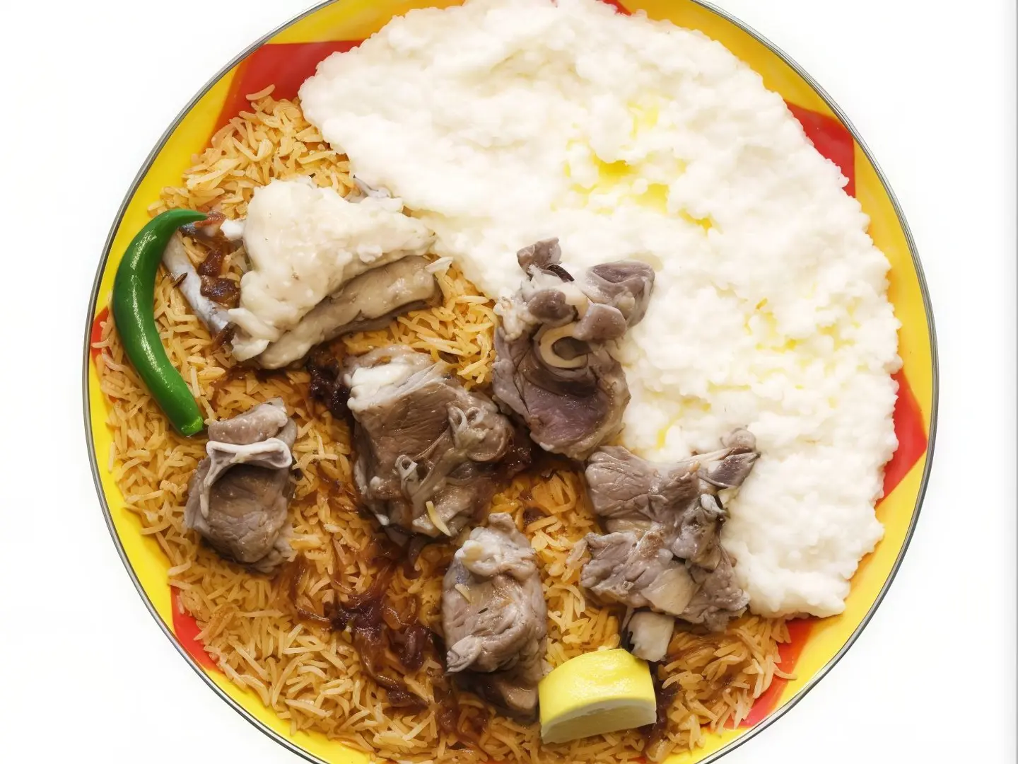 سليق و مضغوط مع لحم