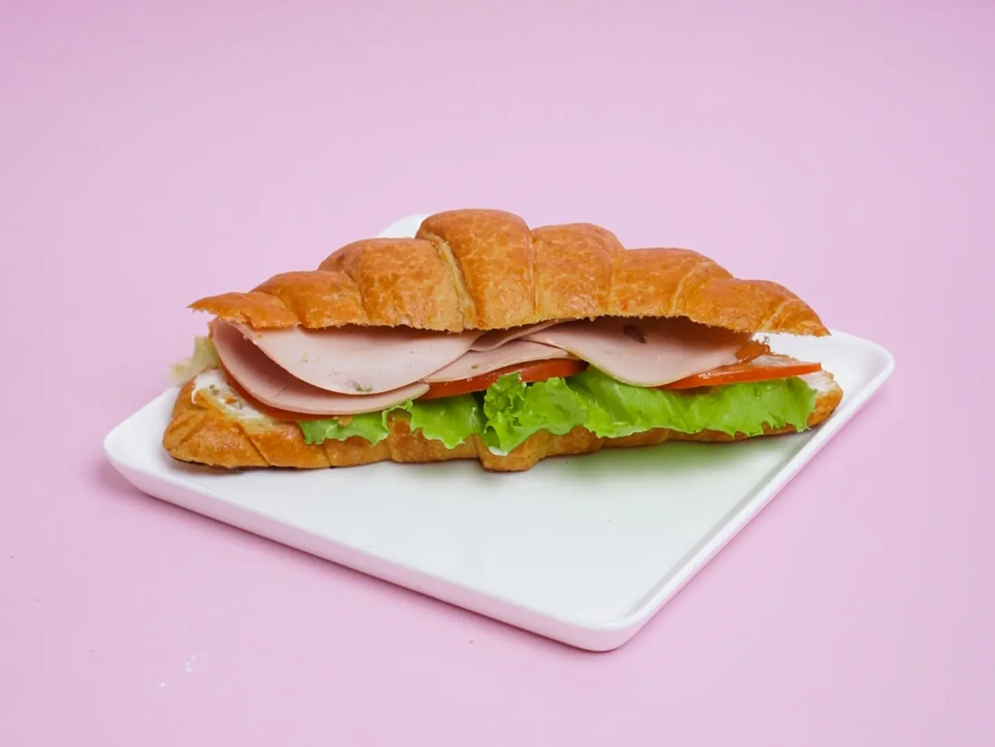 Chicken Mortadella Croissant Sandwich