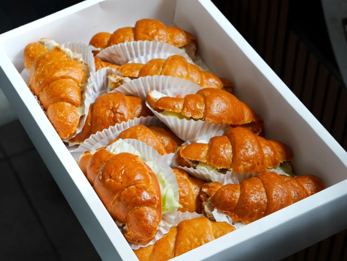 Mini Croissant Sandwich Box   10 Pcs