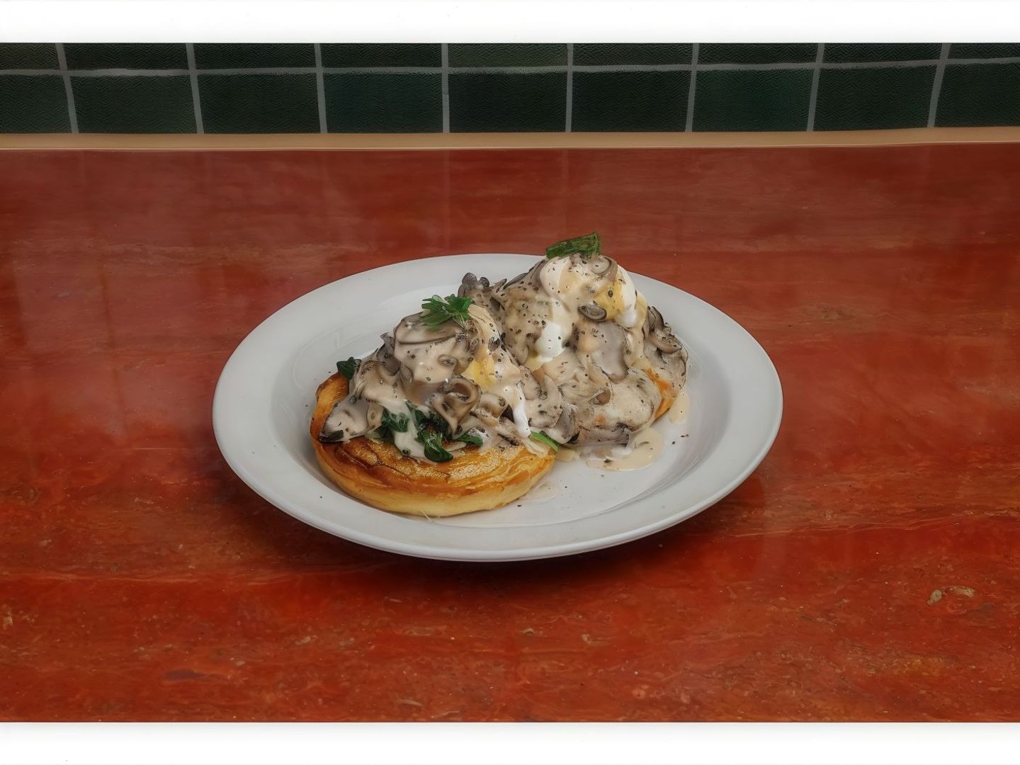 Mushroom And Spinach Egg Benedict