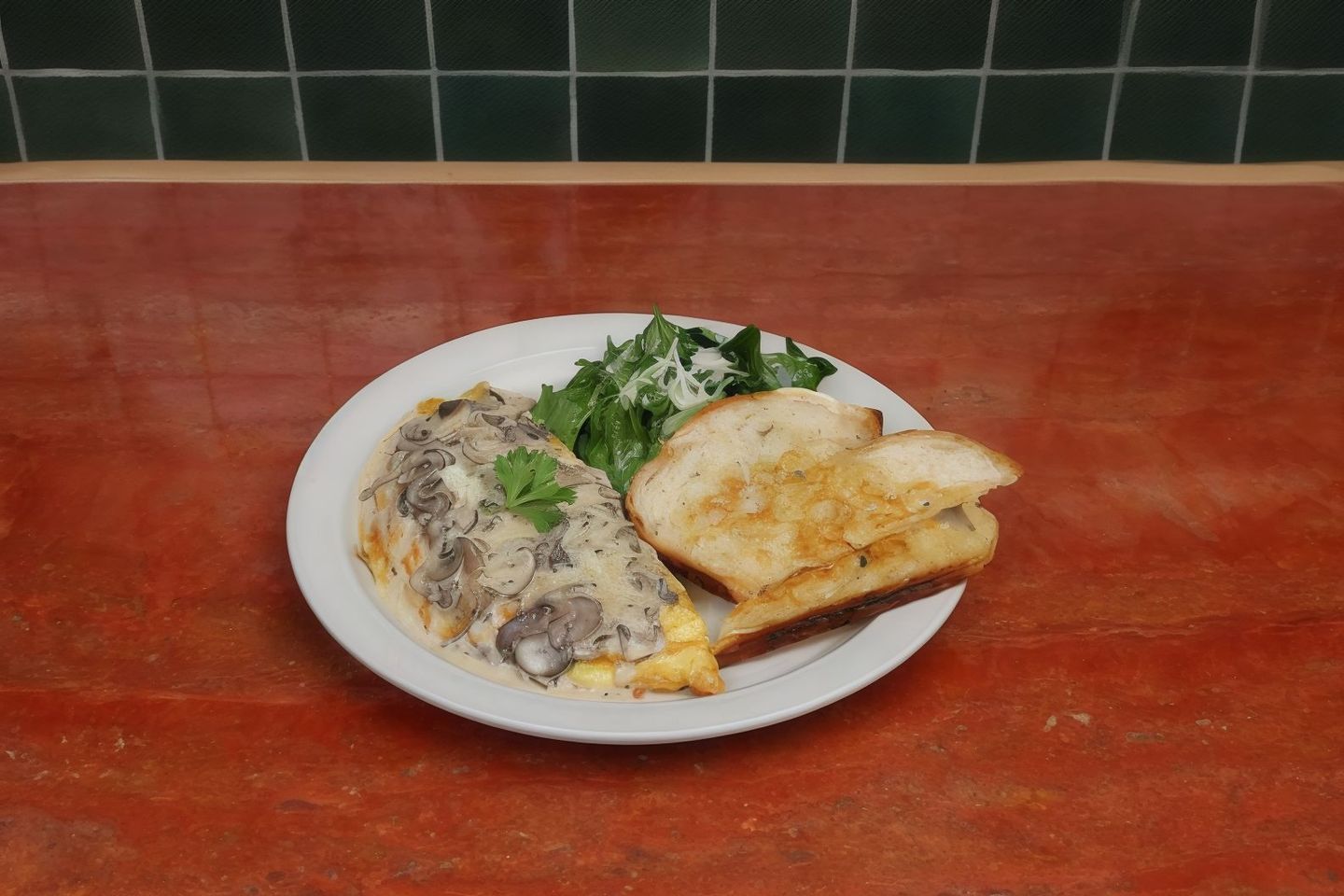 Mushroom And Spinach Omelet