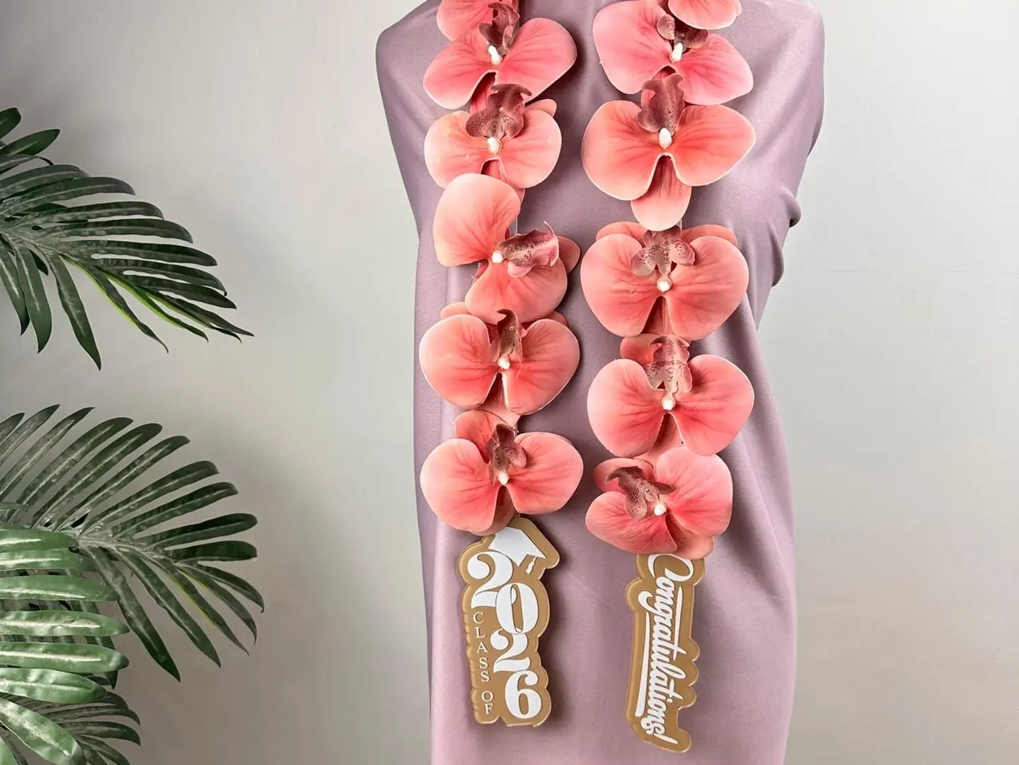Pink Orchid Graduation Necklace