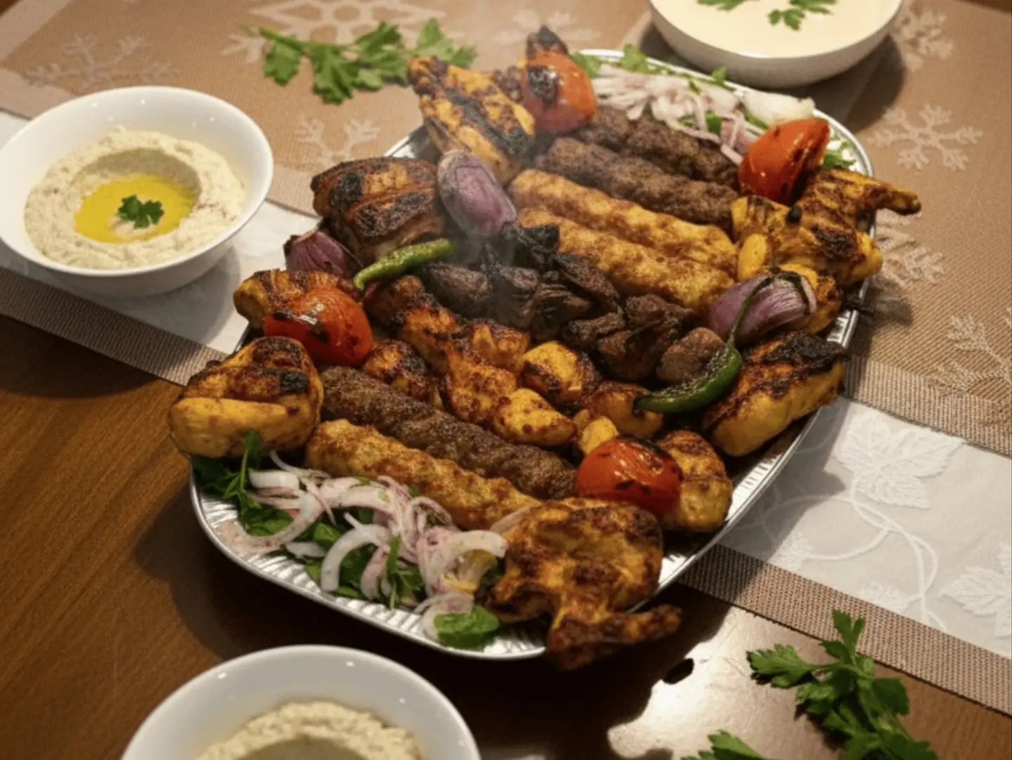 صحن مشاوي مشكل كيلو ونص