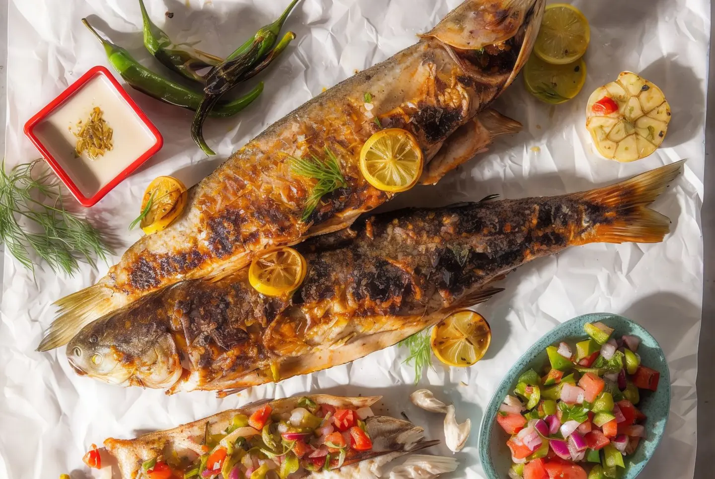 وجبة سمك بوري