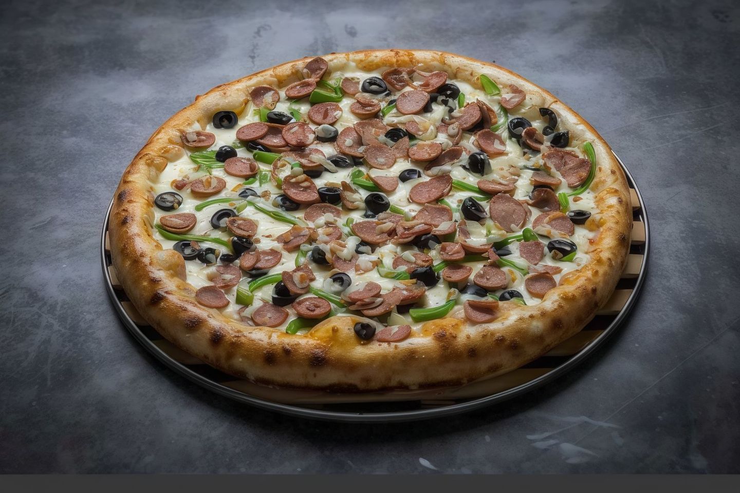 Sausage Pizza With Olives