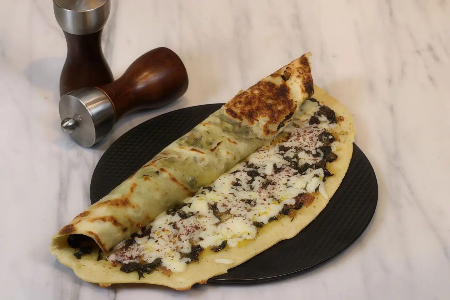 خبز الصاج بالسبانخ