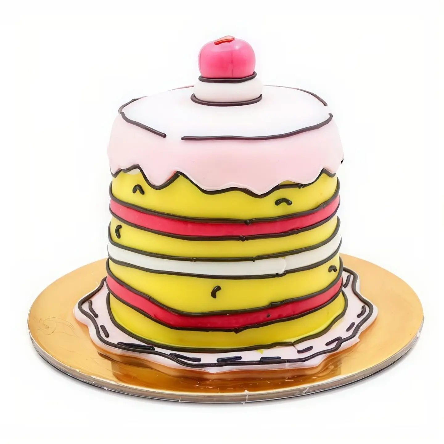 Comic Round Cake Red Velvet