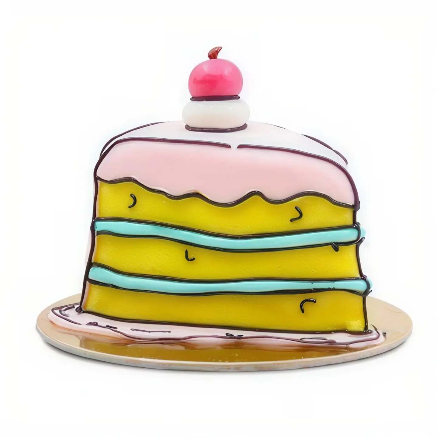 Comic Triangle Cake  Red Velvet