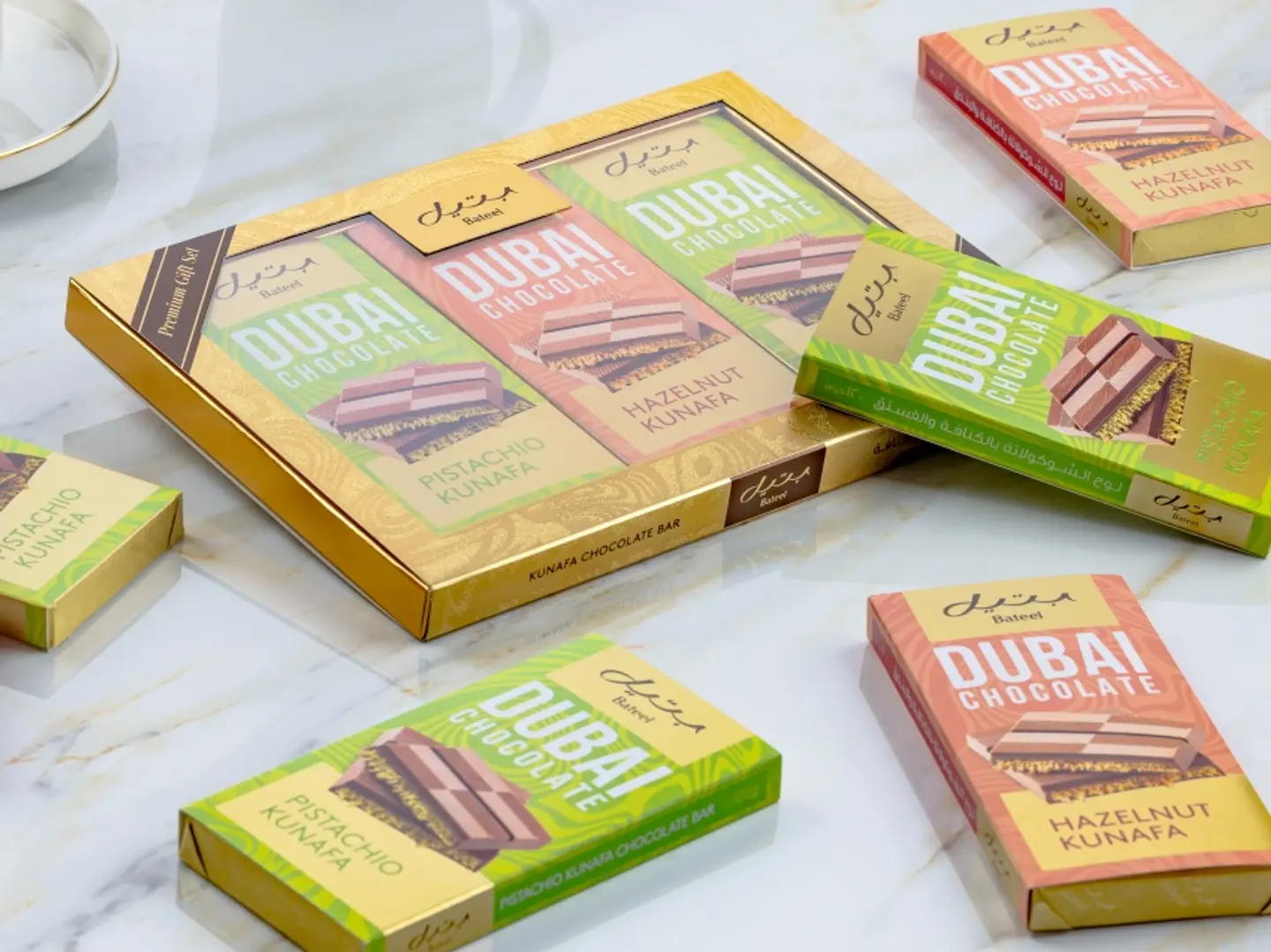 مجموعة شوكولاته دبي مكون من ثلاثة أنواع 120جرام