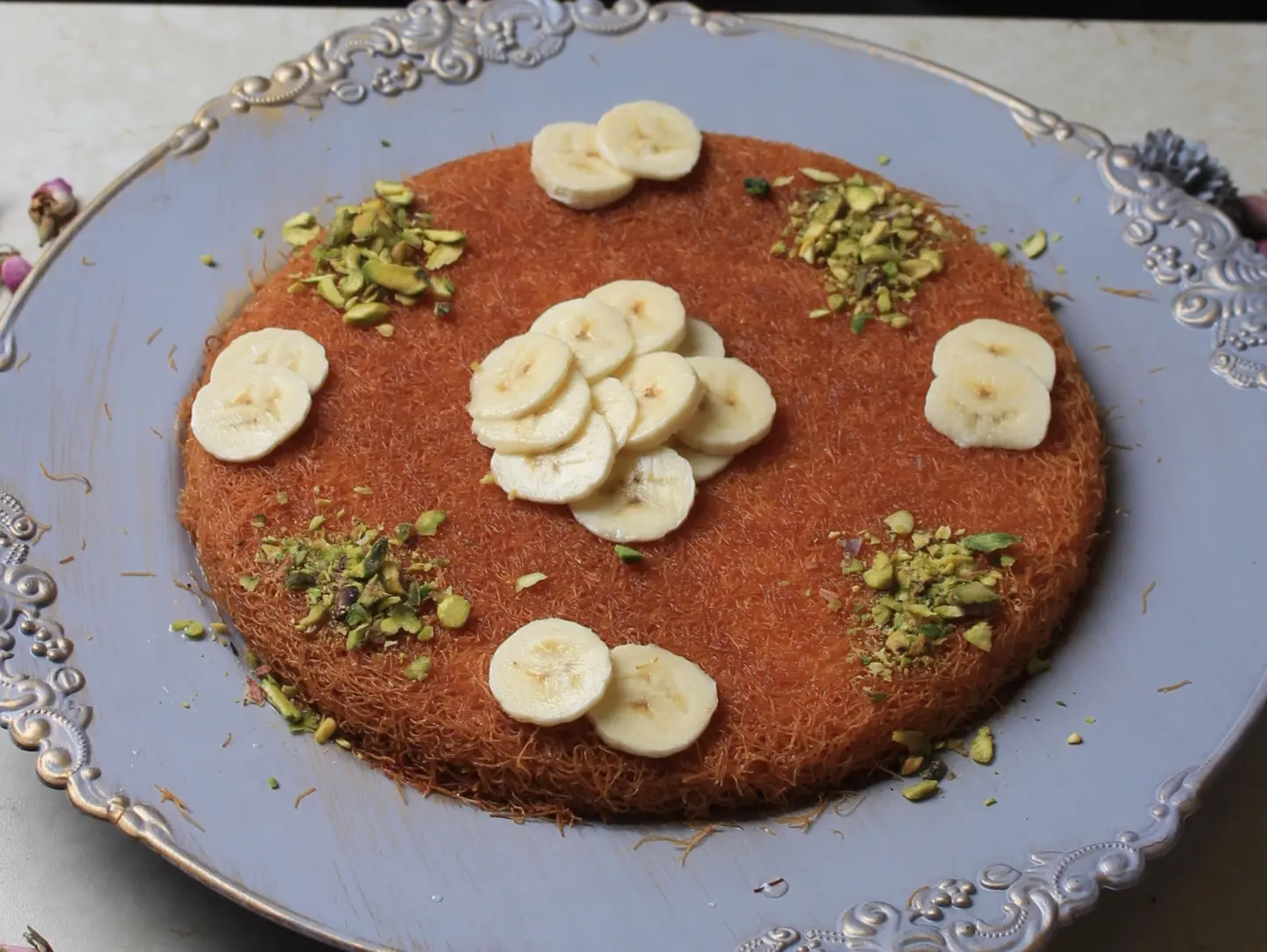 كنافة موز و قشطة عائلي