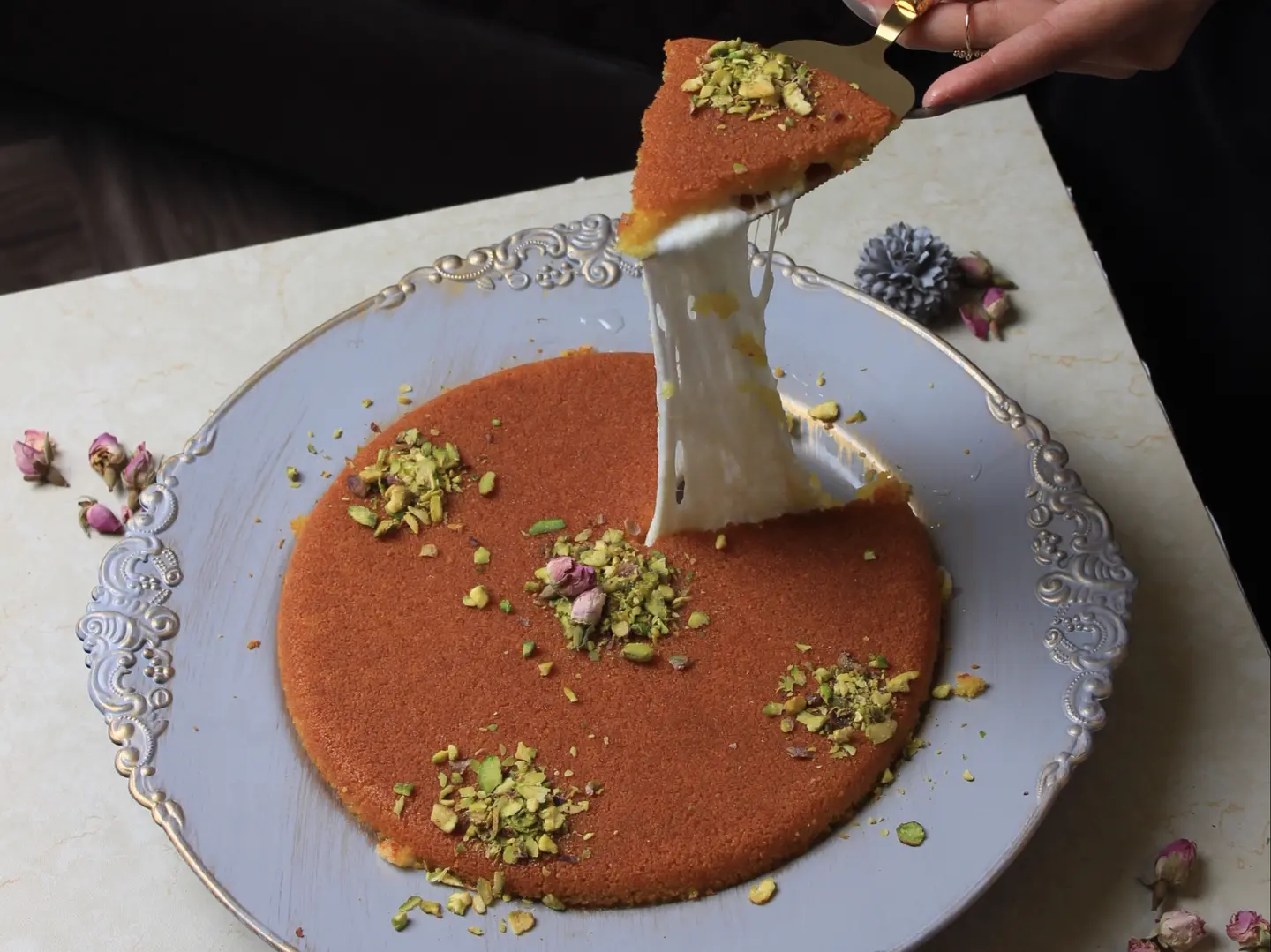 كنافة نابلسية جبنة عائلي