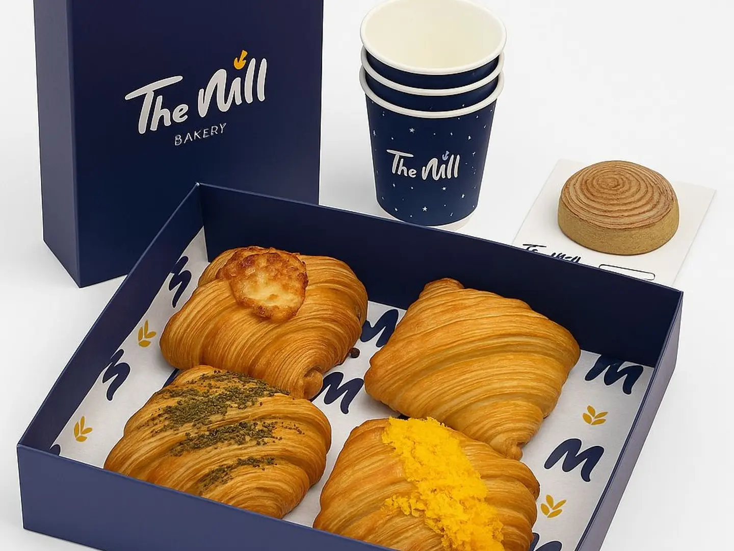 Coffee Or Tea Box + Croissant Box + Crumble Cookie – Perfect Sharing Combo