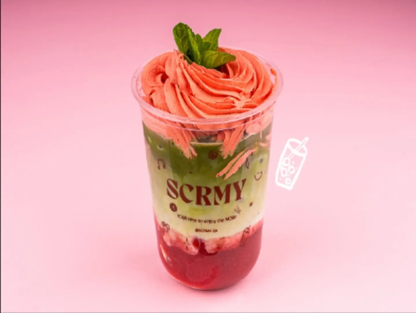 Ice Strawberry Matcha