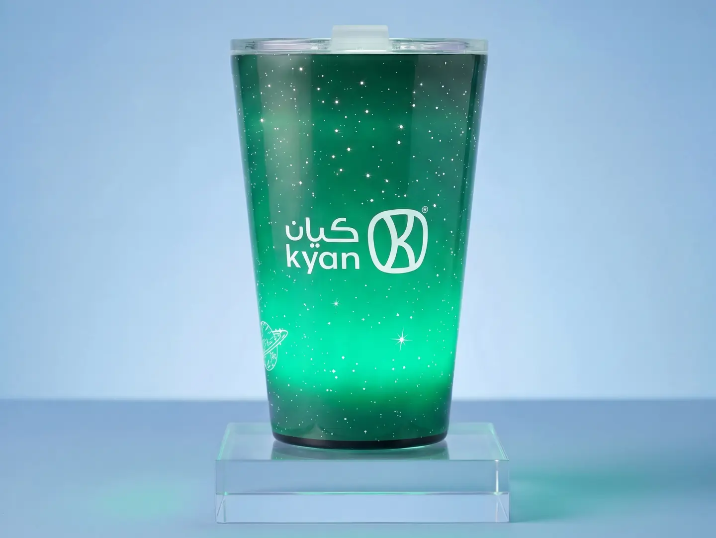 كوب مضيء اخضر