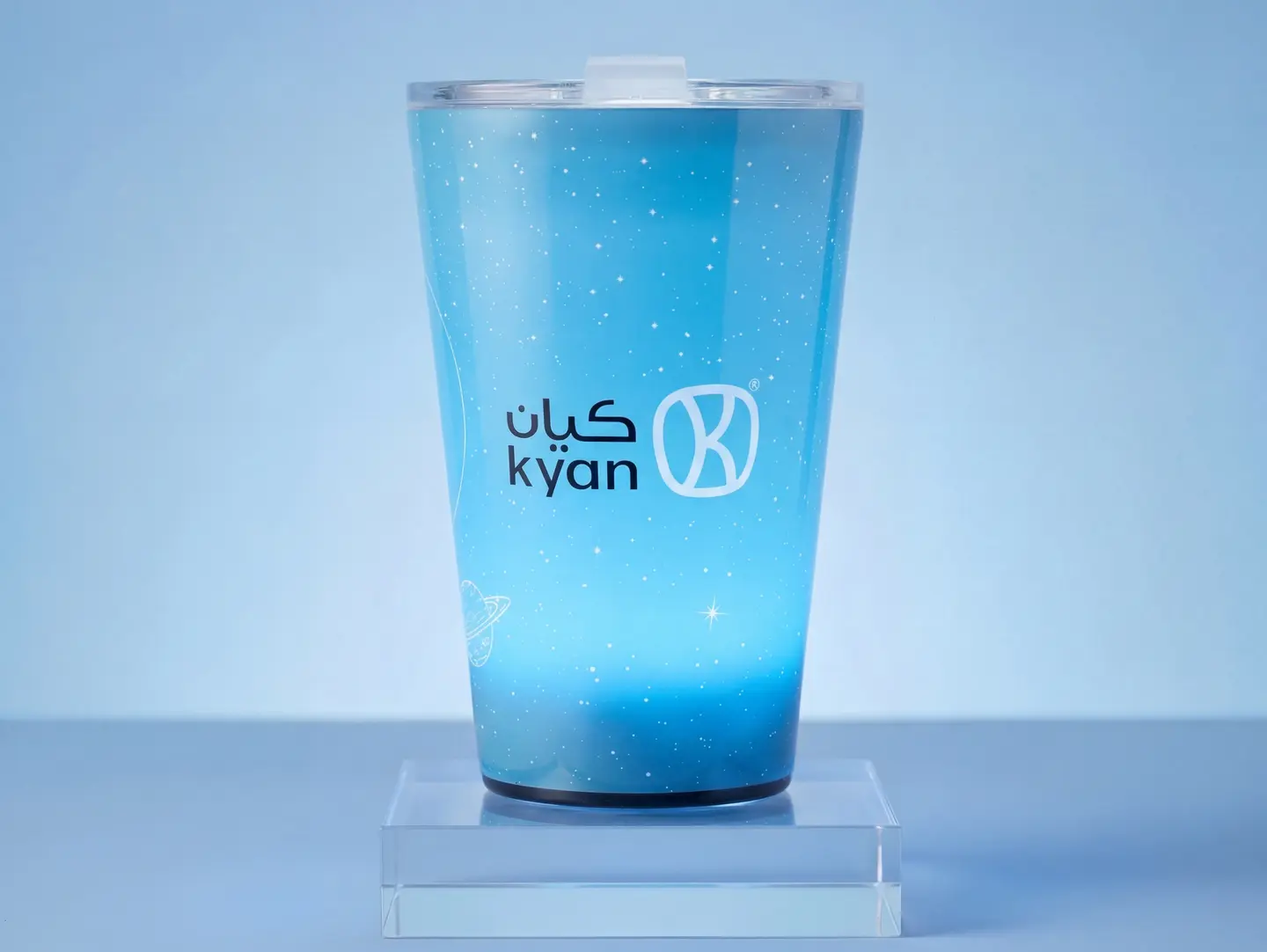 كوب مضيء ازرق