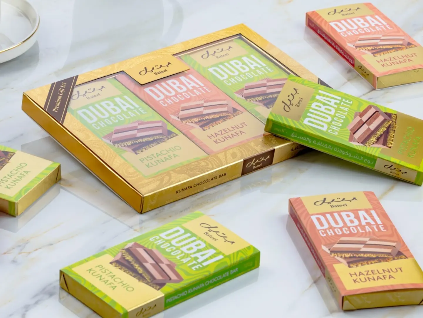 Dubai Chocolate Gift Box 3pcs   120gms