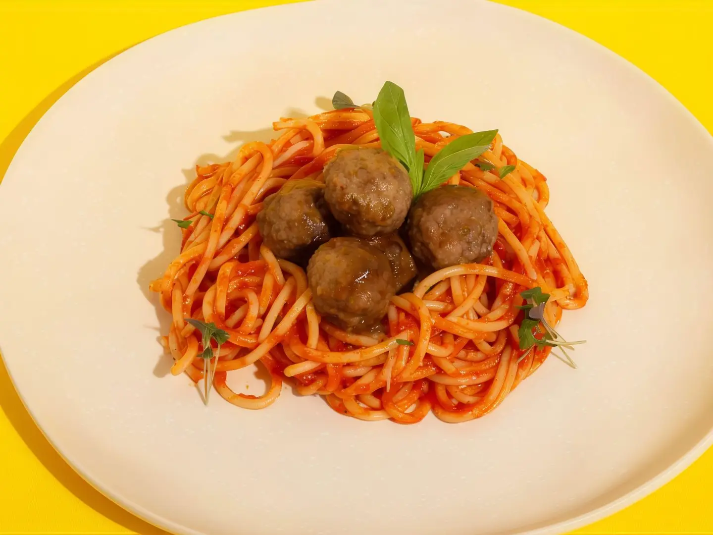 سباجيتي كرات اللحم