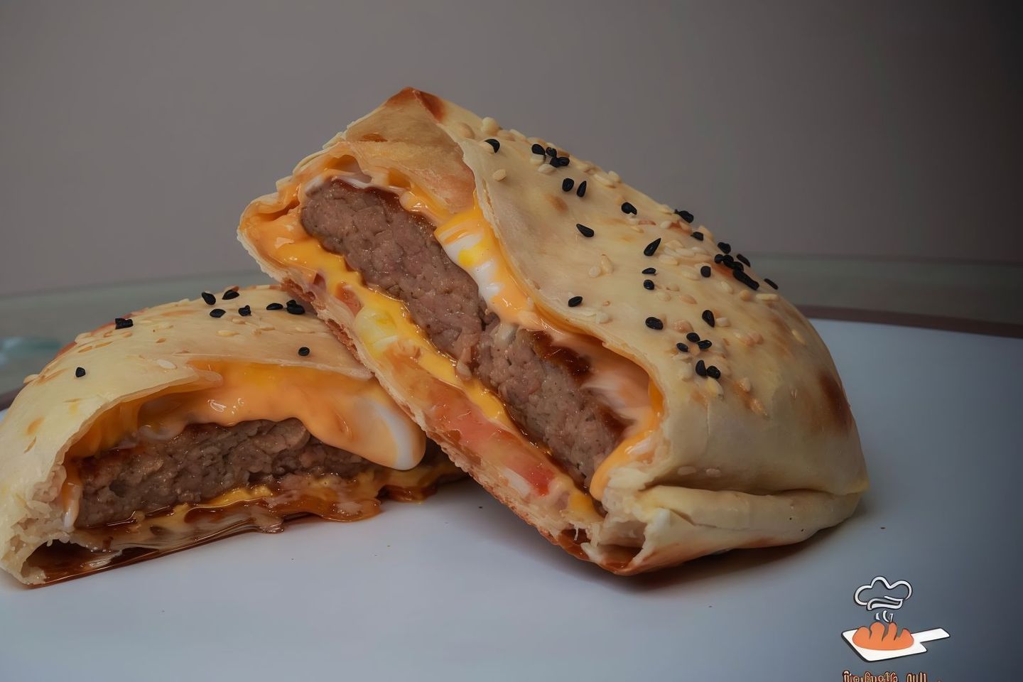 فطيرة برجر لحم