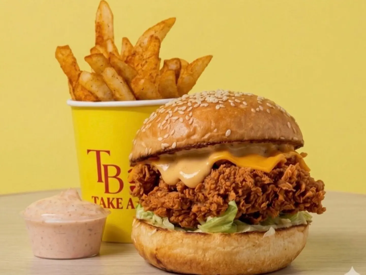 Tb Chicken Burger With Fries