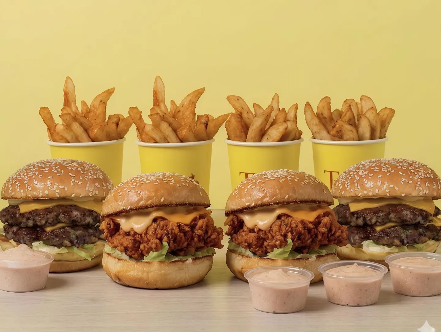 Tb's Friday Mix Chicken Burger And Double Meat