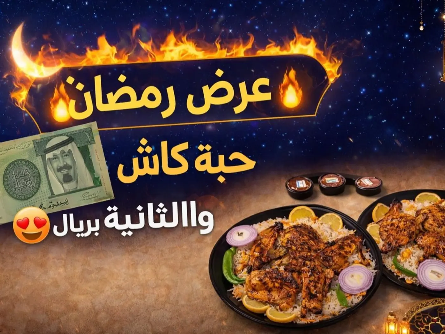 حبة دجاج كاش والثانية بريال
