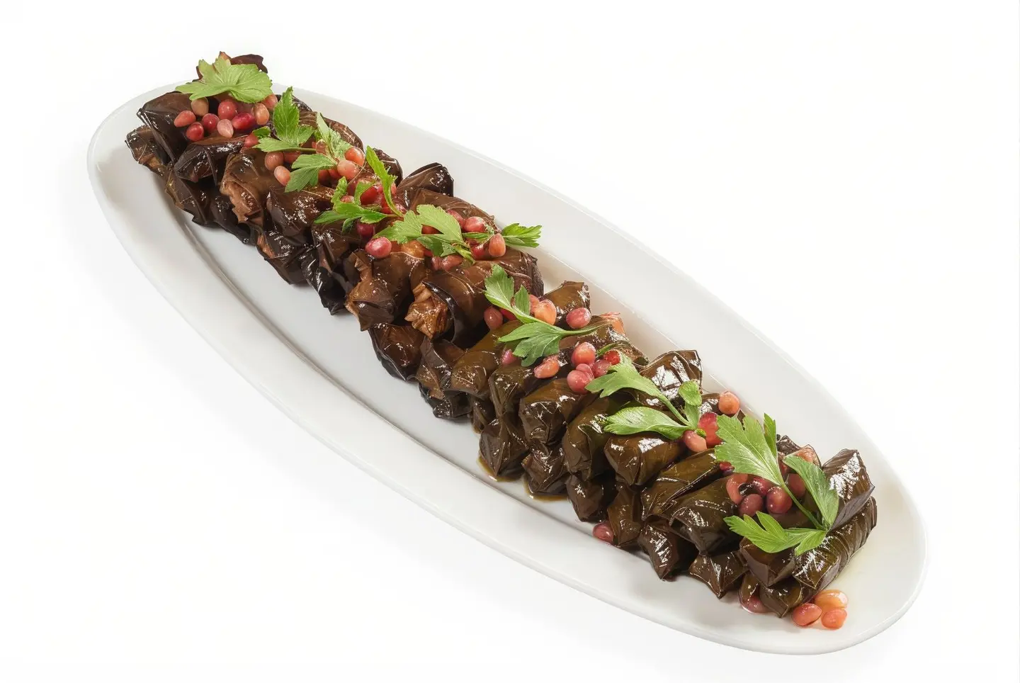 تشكيلة من ورق العنب والباذنجان