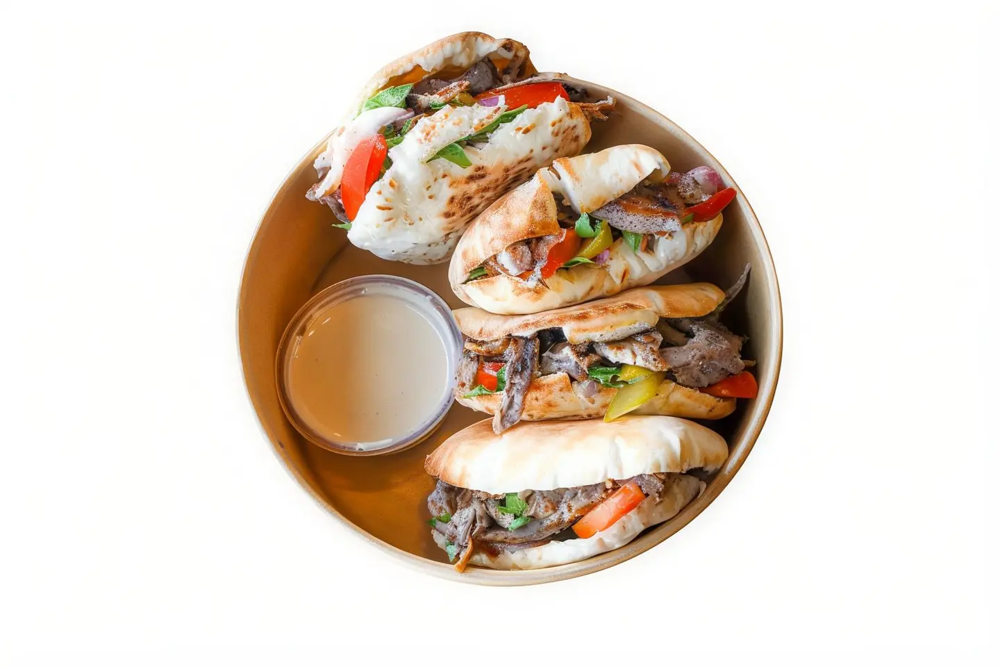 اربعة ميني شاورما لحم