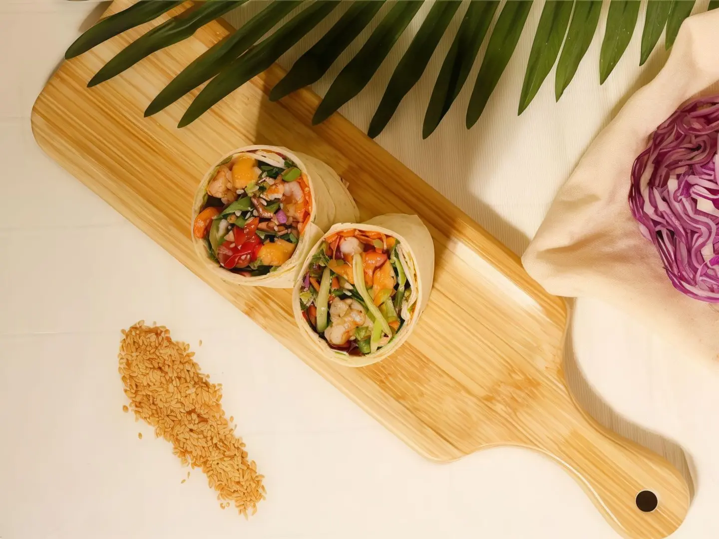 Asian Shrimp Salad Wrap